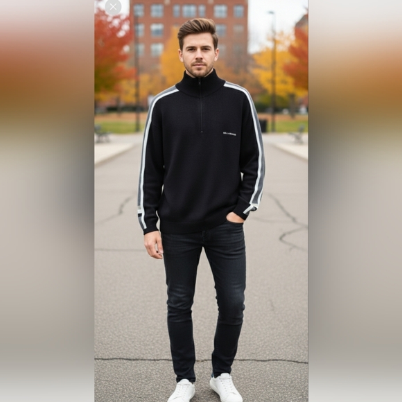 Billabong Other - XL tall men BILLABONG 1/4 zip black sweater